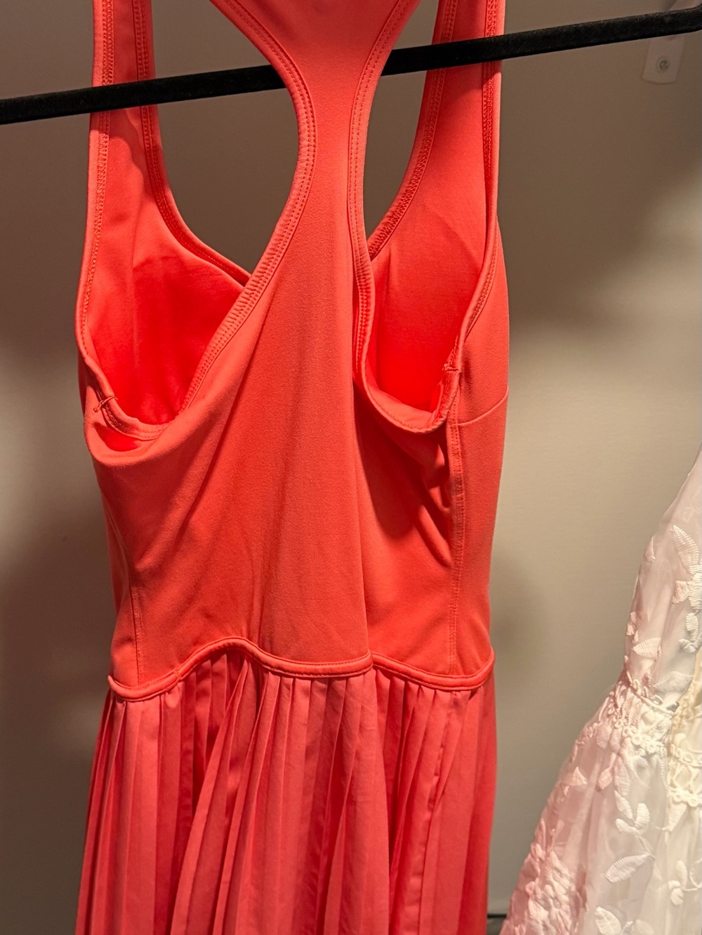 Marshalls Coral Pleated Racerback Tank Dress